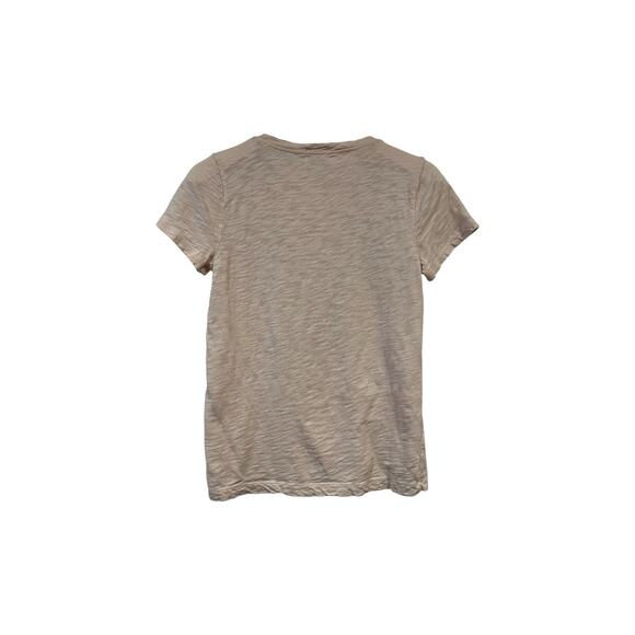 J.Crew Dazzling deer art tee  Small  Beige Embroidered Beaded Christmas Holiday - Picture 3 of 6